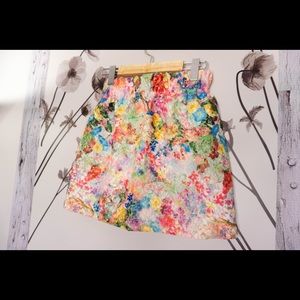 Paper Bag Waist Mini Skirt